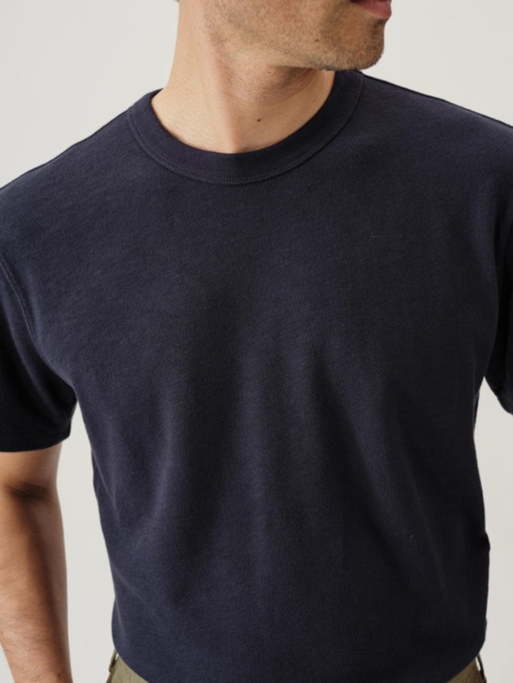 Buck Mason Field Spec Men's Navy Short-Sleeve Heavyweight Cotton Shirt Classic L